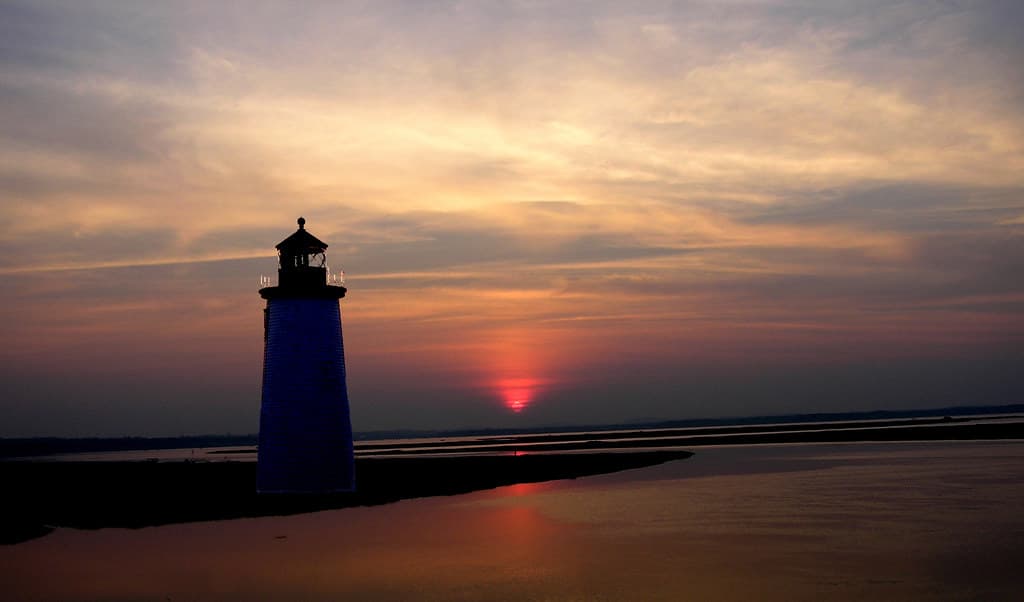 Phantom Lighthouse at the End of Sunset