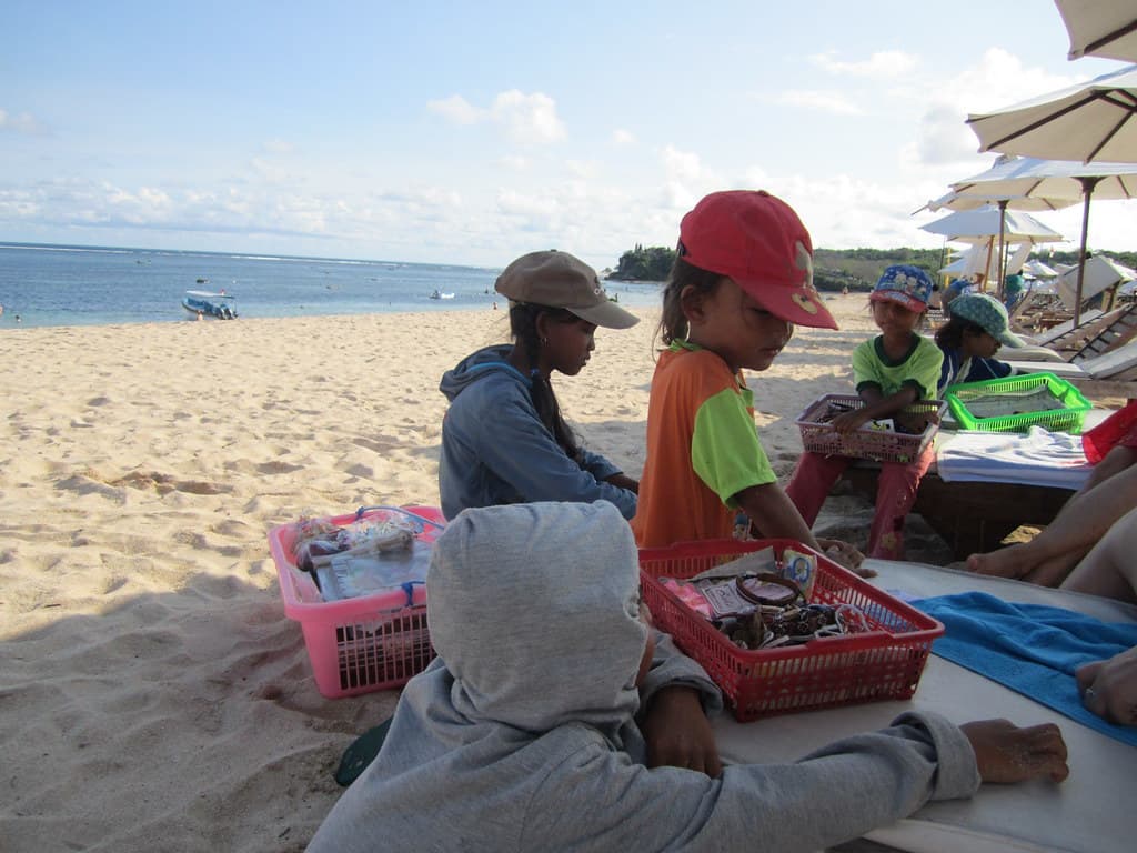 Children Selling on Geger Beach