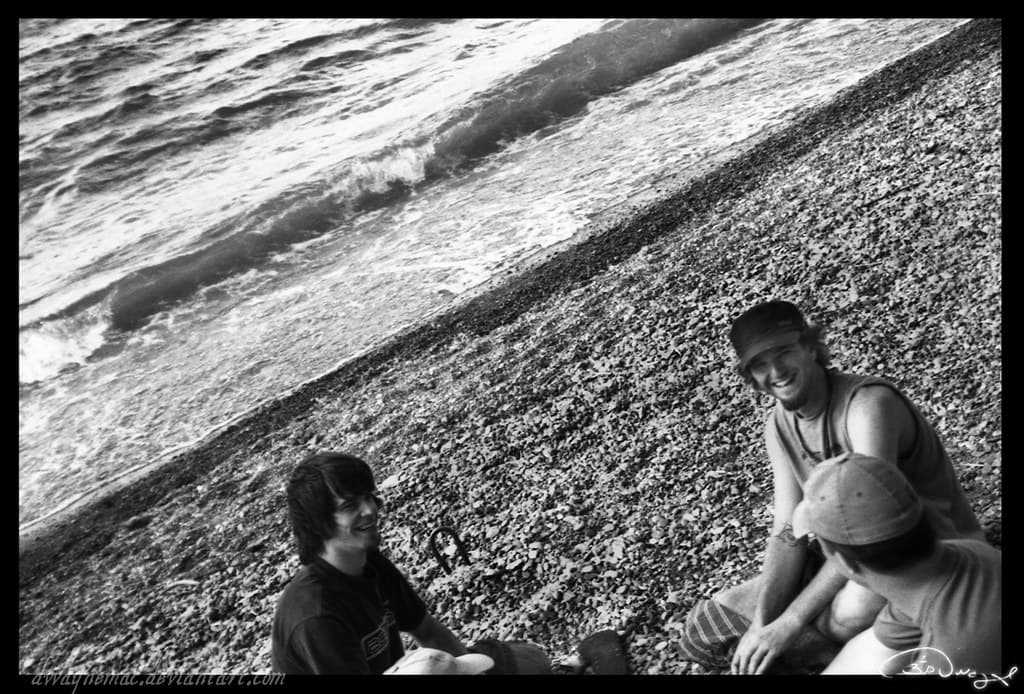 En la playa
