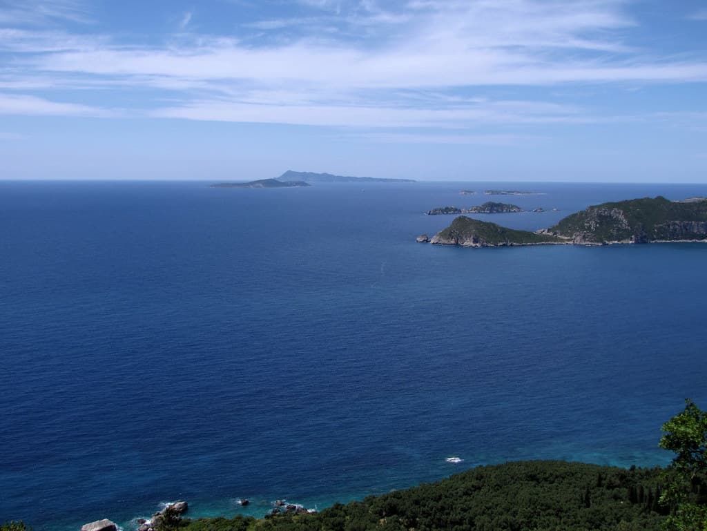 Paleokastritsa Beach — photo by Luc Coekaerts from Tessenderlo