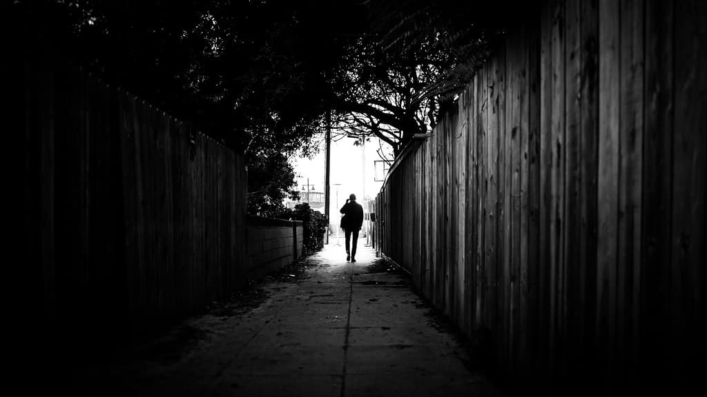 Walking in Venice beach - Los Angeles, United States - Black and white street photography