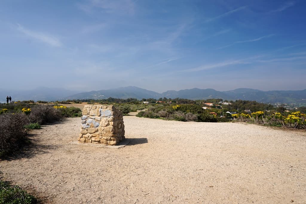 Point Dume Historical Landmark on bluff, Mailbu, California