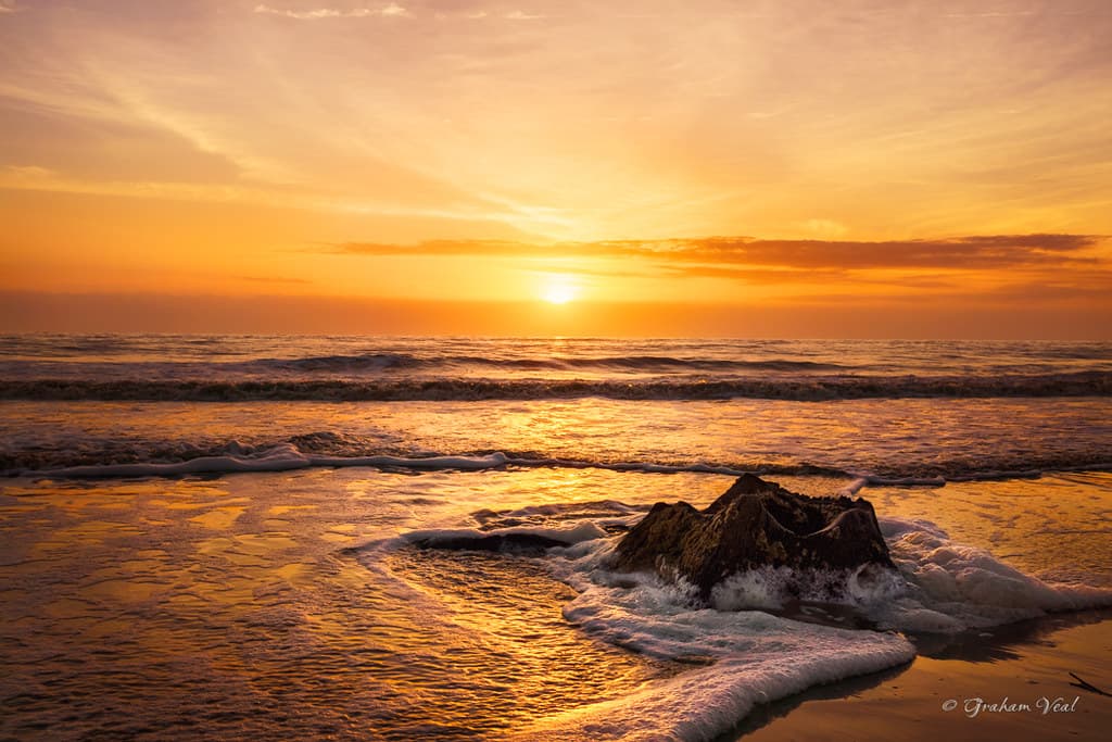 Sea foam sunrise
