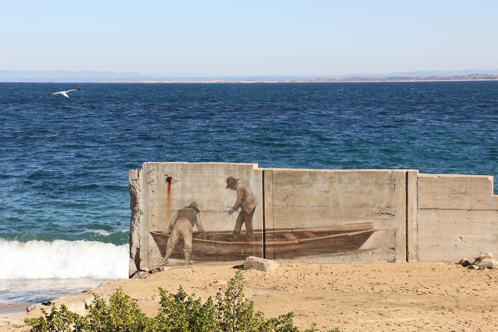 Marine Mural, McAbee Beach, Cannery Row, Monterey, California, 2015