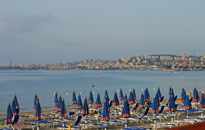 The Beach Approaching Gaeta, Italy at Sunrise