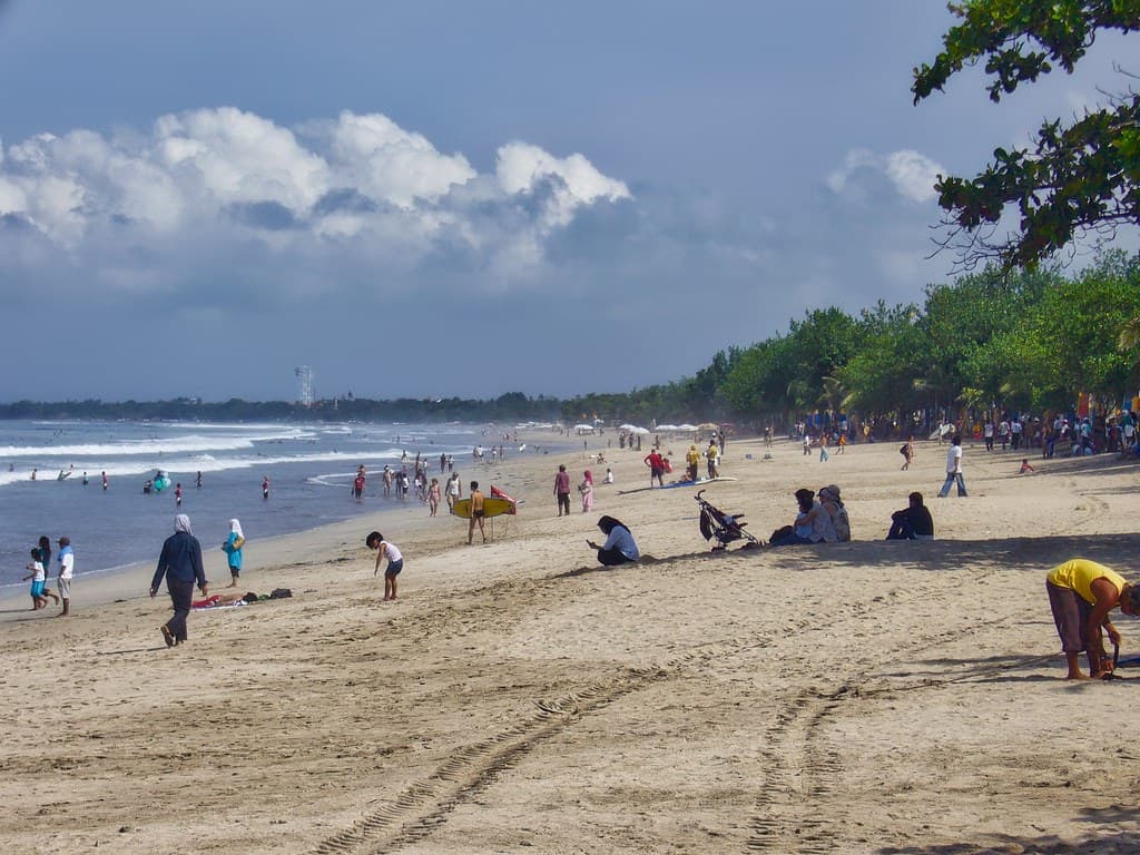 Kuta beach on Bali, Indonesia