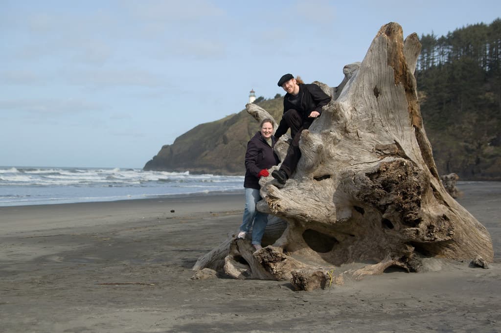 Me and Prairie, Benson Beach, Cape Disappointment, Long Beach Peninsula, WA