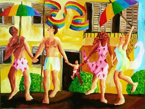 gay art homosexual couple queer art paintings lgbt painter raphael perez questions and answers  אמנות גאה רפי פרץ