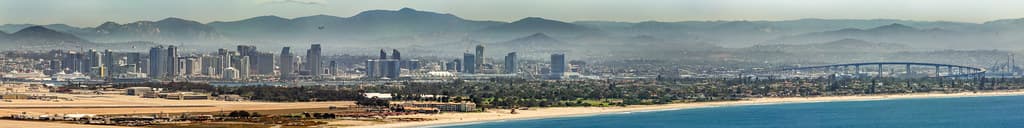 City of San Diego and Coronado Bridge Panorama