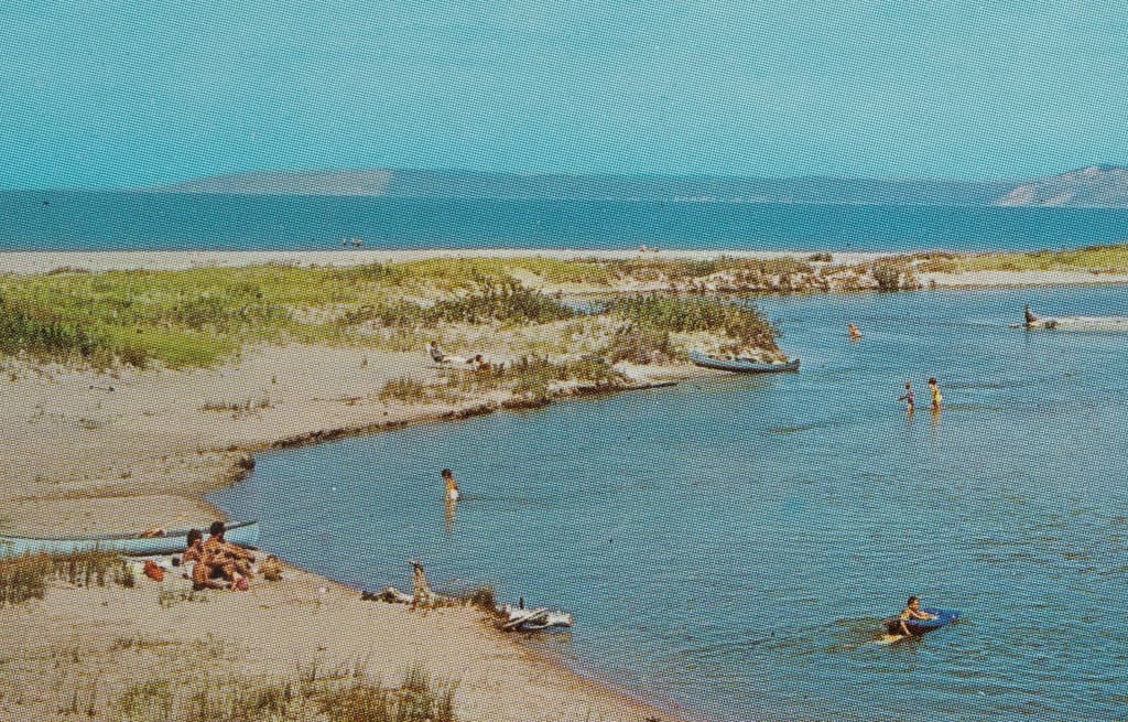 NW Honor Empire MI 1960s Beach Babes & Family FUN beautiful Platte Bay Rivermouth off once had a restaurant called The Windjammer Restaurant in business here Phil Balyeat 34-2
