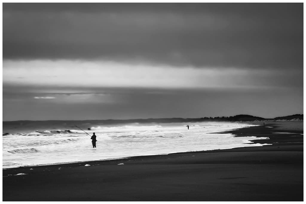 Surf Fishing | BnW Slide | Plum Island