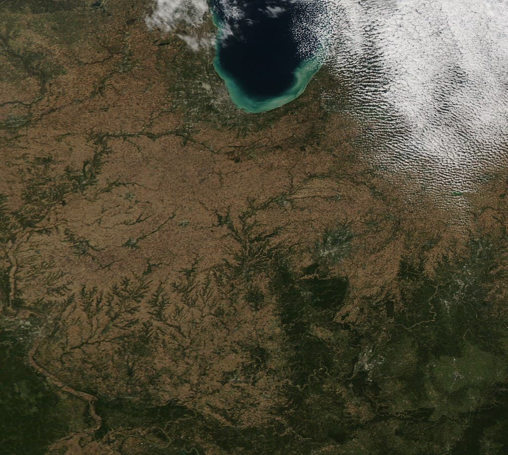 Lake Michigan and to the South