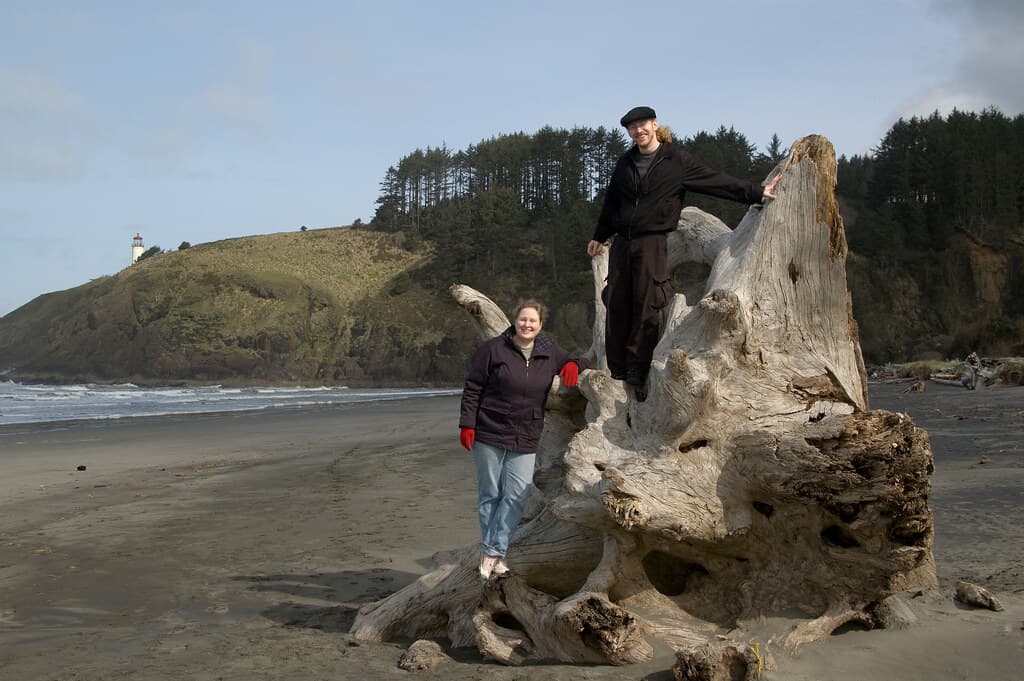 Me and Prairie, Benson Beach, Cape Disappointment, Long Beach Peninsula, WA