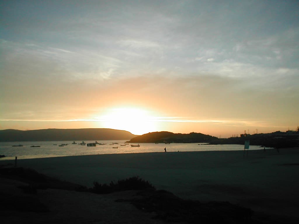 playa blanca en la tarde