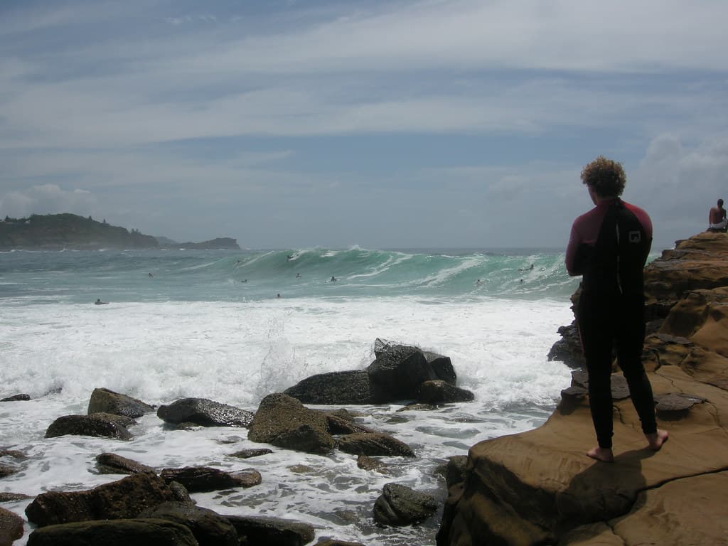 checking the surf