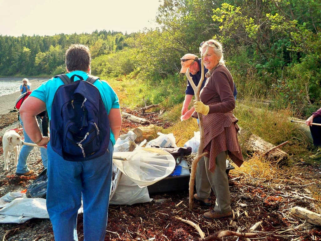 Eastport area.  Shackford Head beach walk and clean-up September 13, 2009