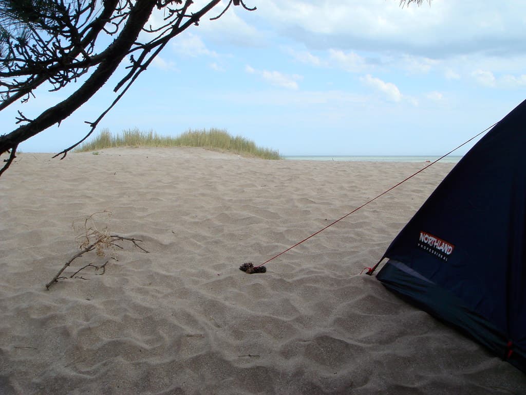 camping by the sea