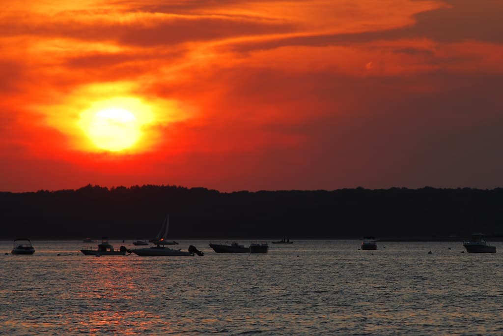 Centerport beach sunset