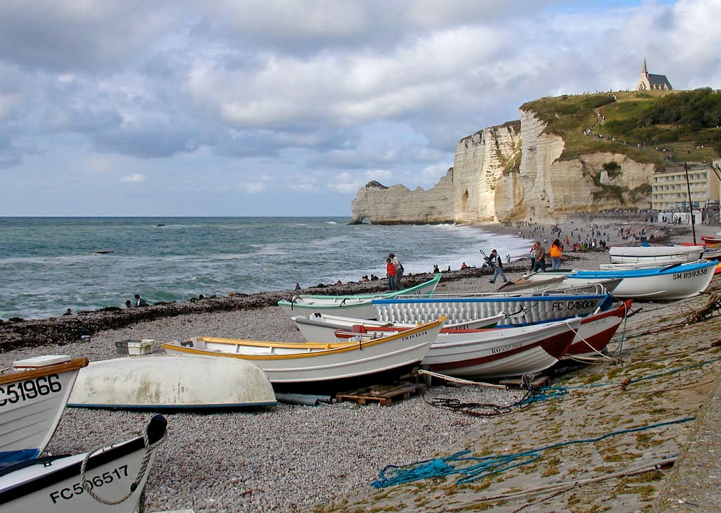 La plage d'Etretat (Seine-Maritime)