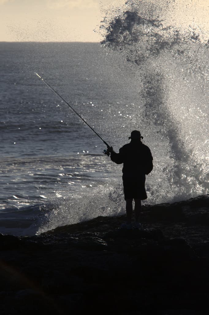 Fishing at Moonee beach