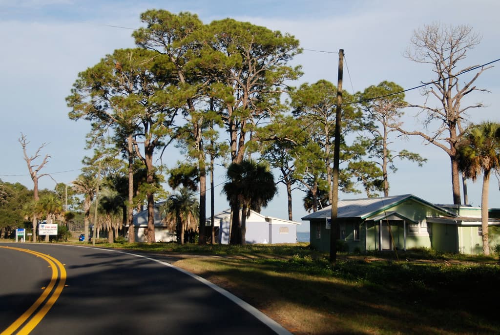 Just North of Carrabelle, Florida on Highway 98