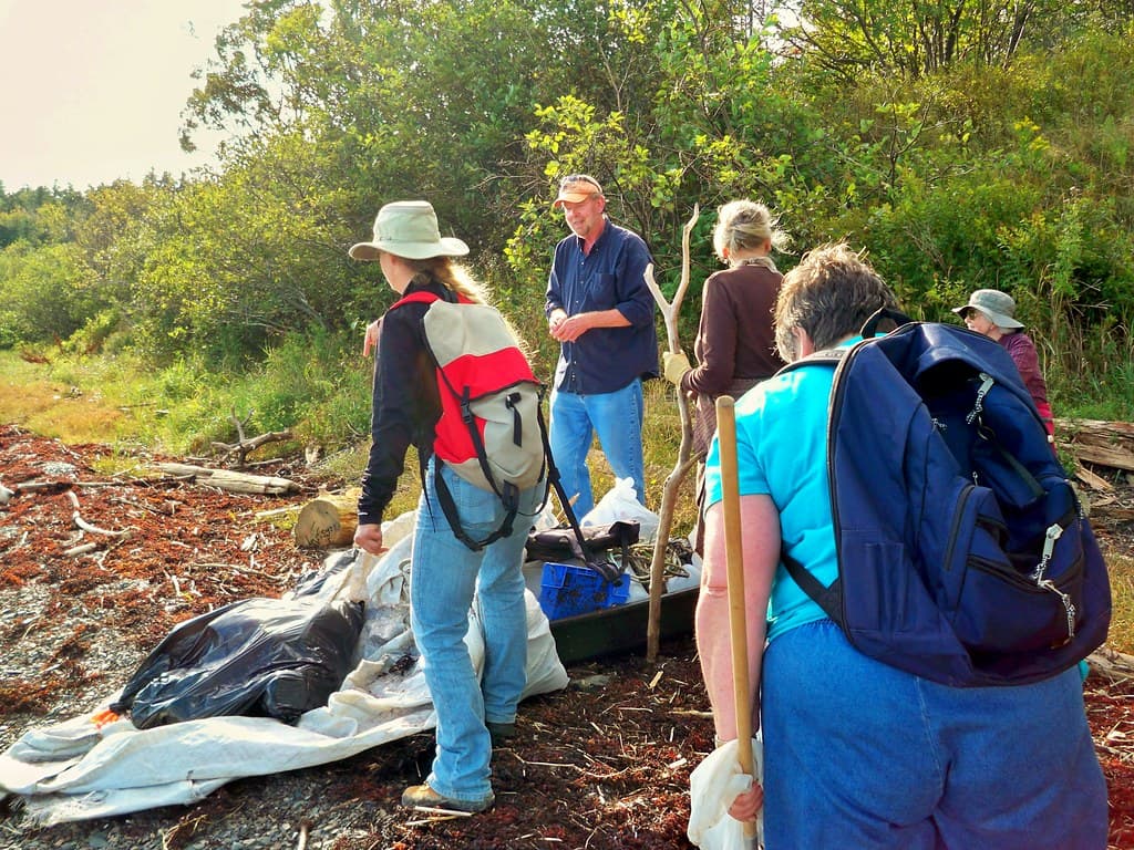 Eastport area.  Shackford Head beach walk and clean-up September 13, 2009