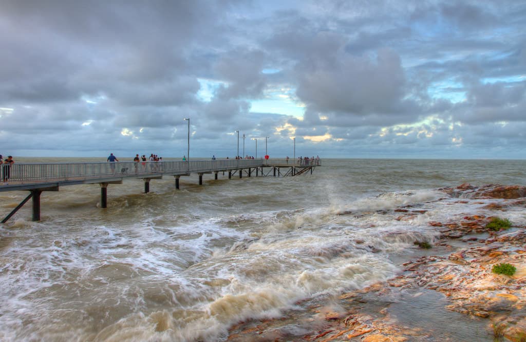 Monsoon swell at sunset