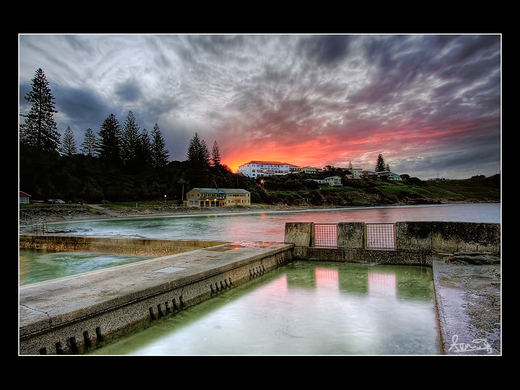 Pacific Hotel from Main Beach, Yamba