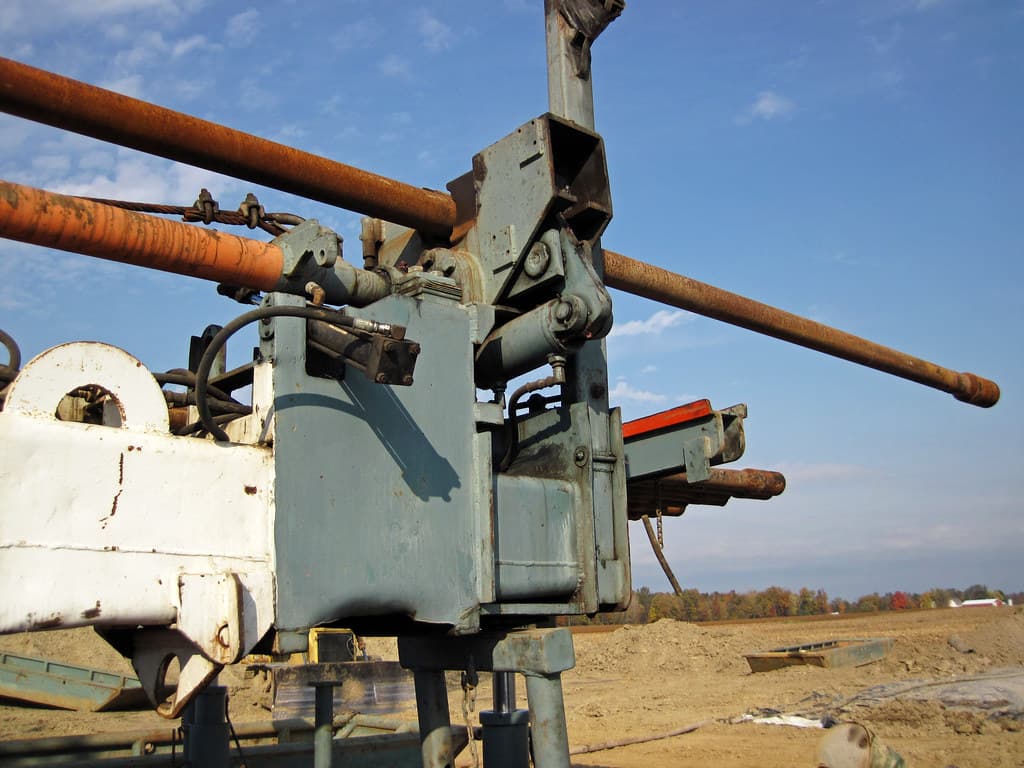 Drilling pipe at Hendren Century Farms # 2 petroleum well (north of Johnstown, Ohio, USA) 2