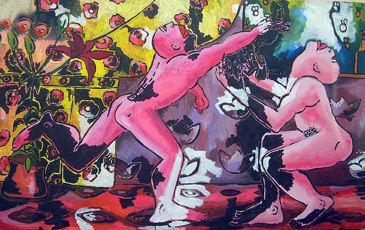 gay paintings homosexual art gallery two men kissing dancing love homoerotic painter queer artists