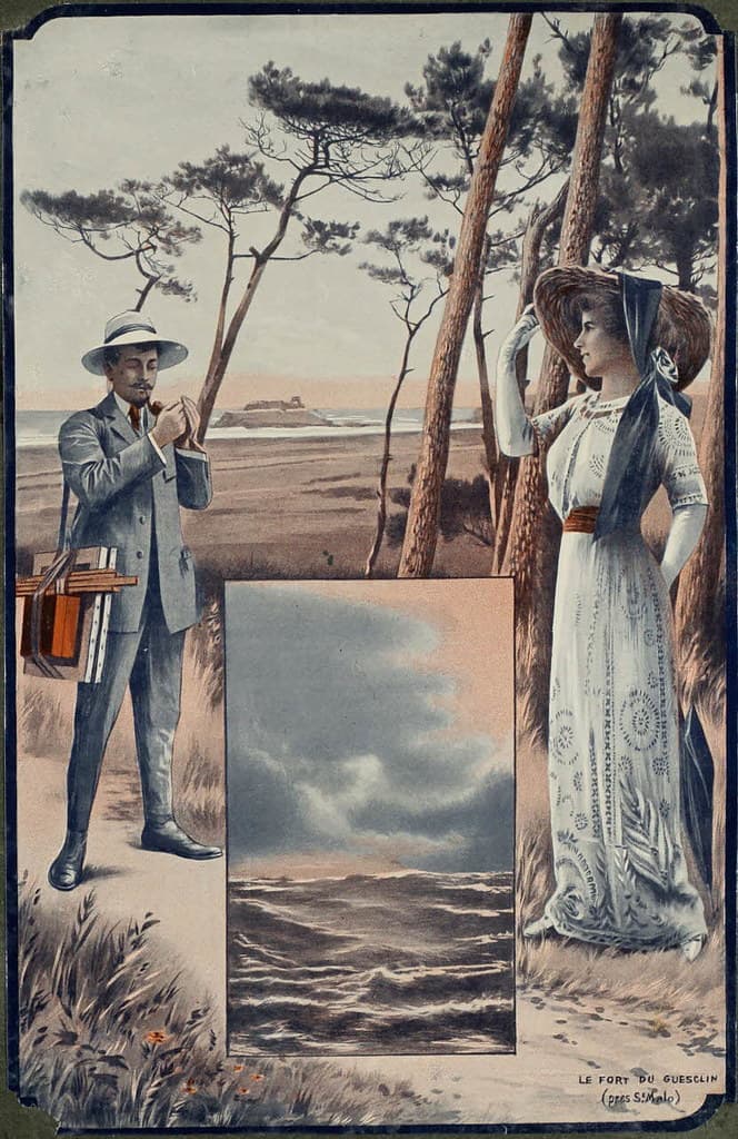 Almanach des Postes et des Télégraphes, registre de 1913-1914 - Le fort Du Gesclin (près de Saint-Malo)