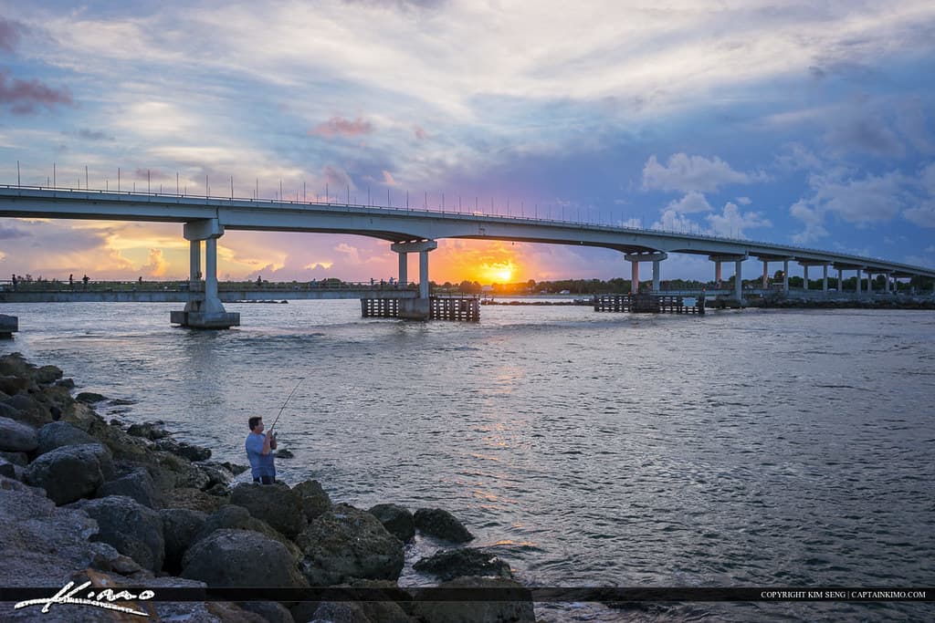 Sebastian Inlet State Park Sunset at Bridge