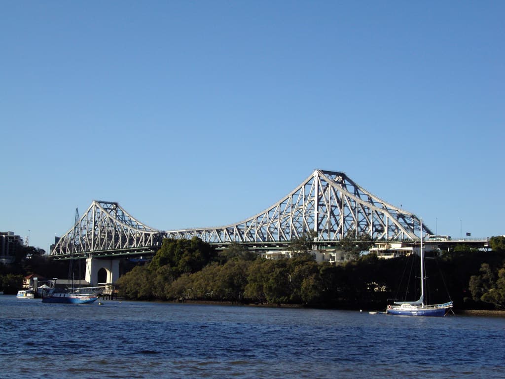 Brisbane Story Bridge across the Brisbane River.