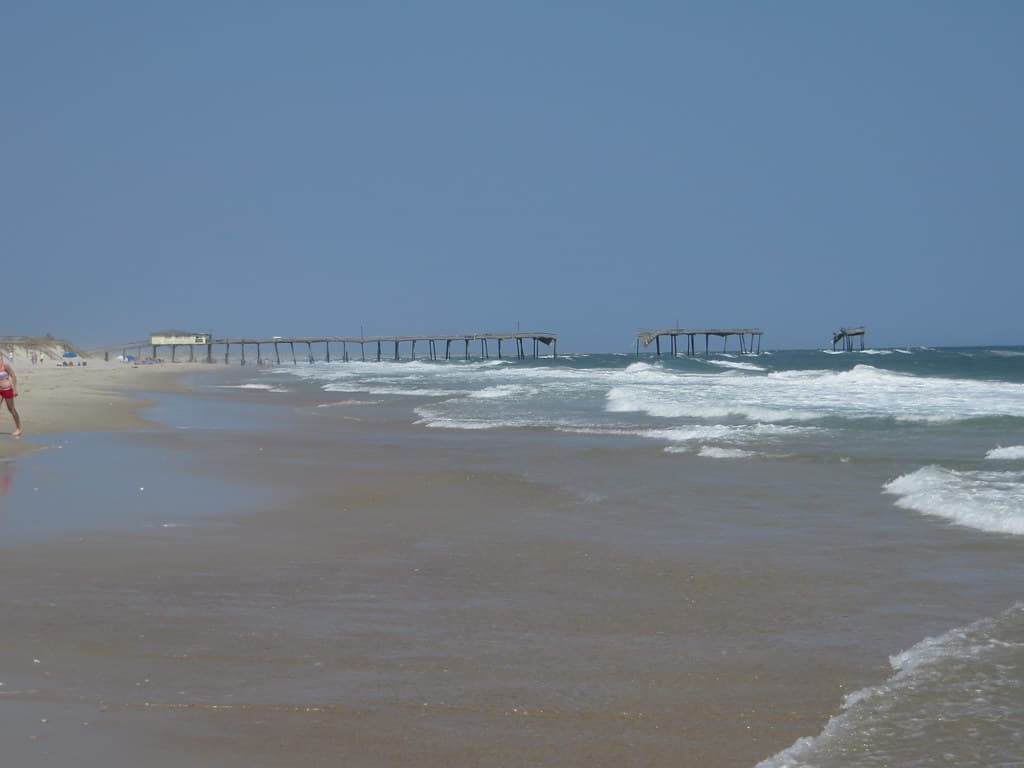 Frisco Pier, Destroyed in 2010 by Hurricane Earl, Frisco, North Carolina as Seen from Cape Hatteras National Seashore