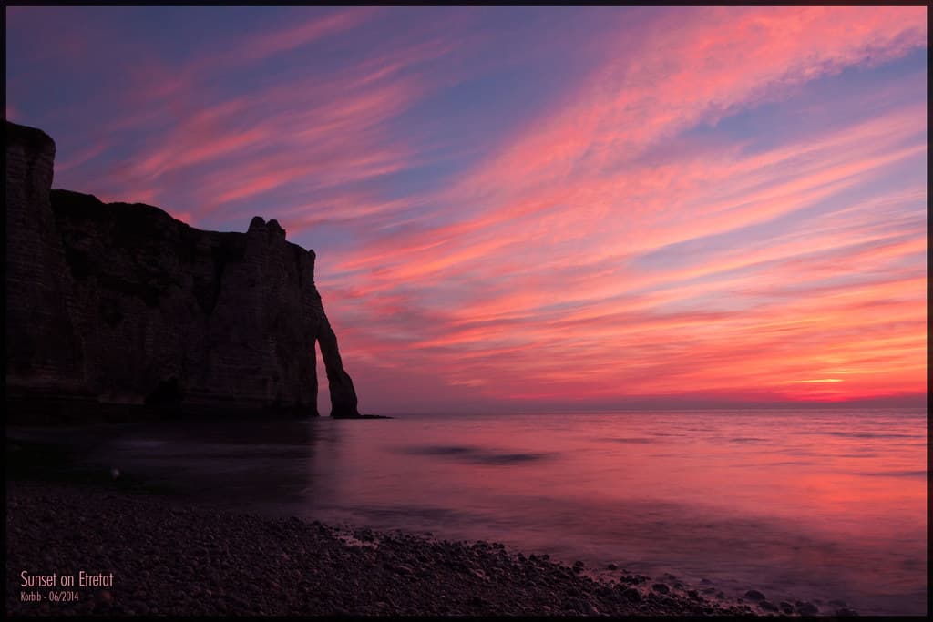 Sunset on Etretat