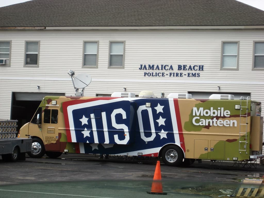 USO Mobile Canteen by LDV at Jamaica Beach