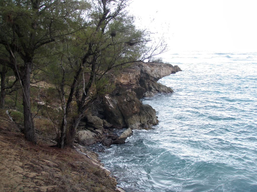 Hiking in the rain near Maha'ulepu Beaches