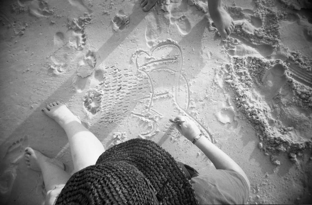 drawing in the sand