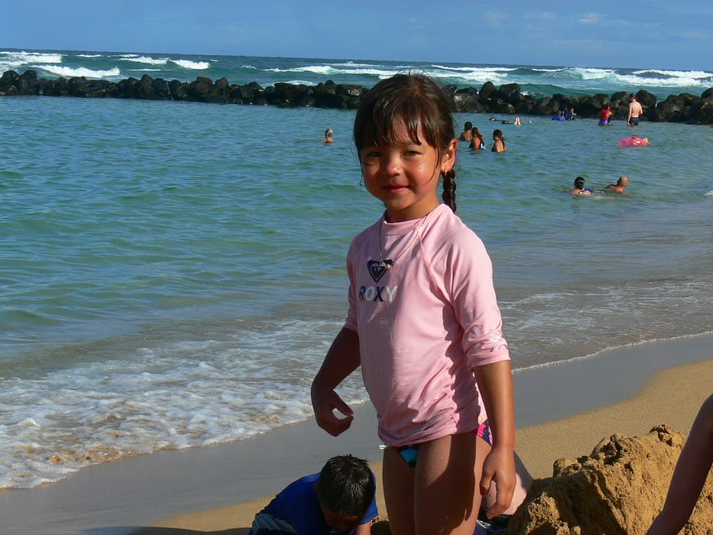 Leila at the beach