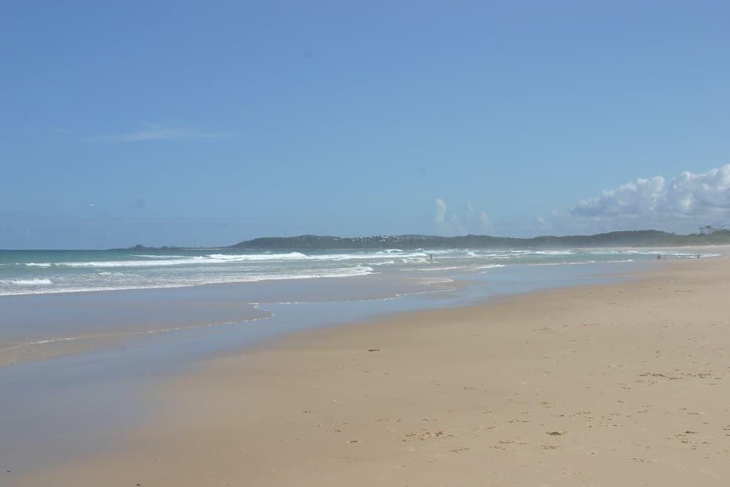 Lovely dog run at Pippi Beach, Yamba, NSW