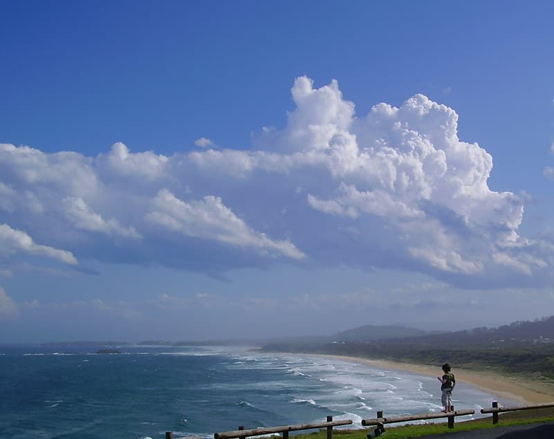 Boy and dog, Woolgoolga headland