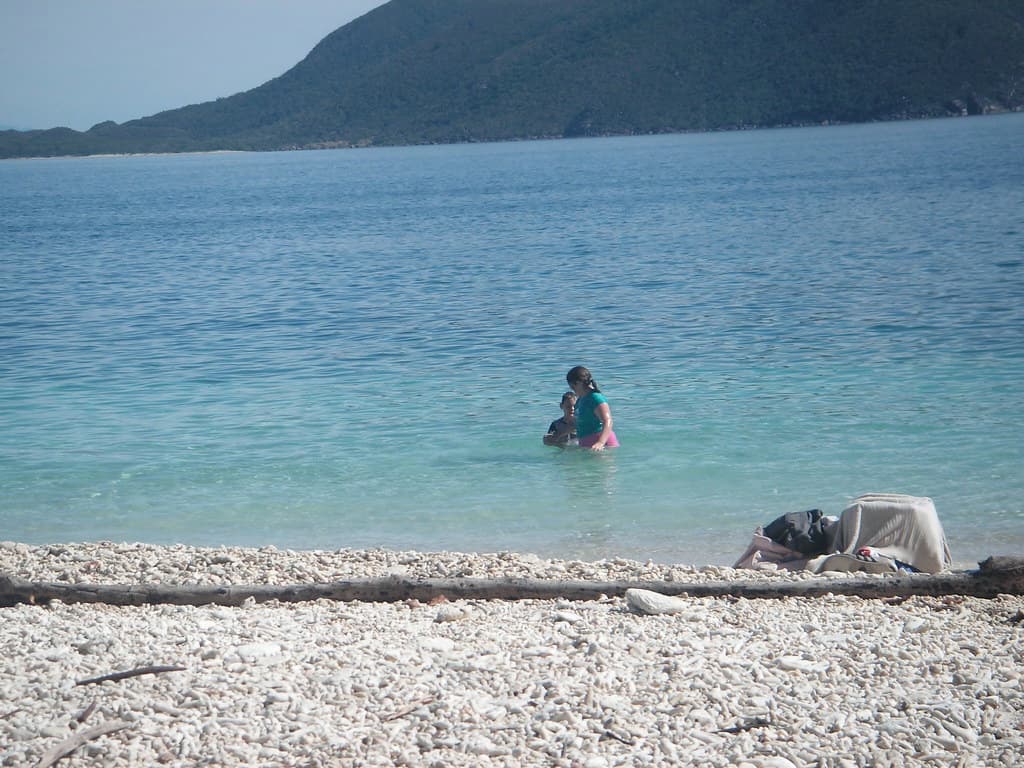 Swimming kids at Nudey Beach