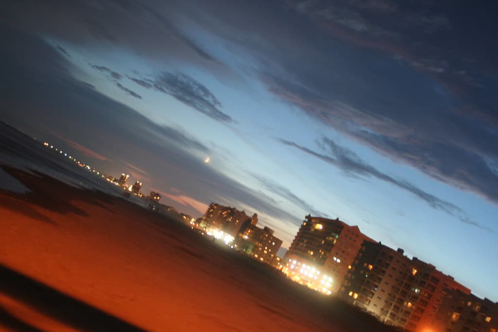 Night shot of beach villas at Cherry Grove