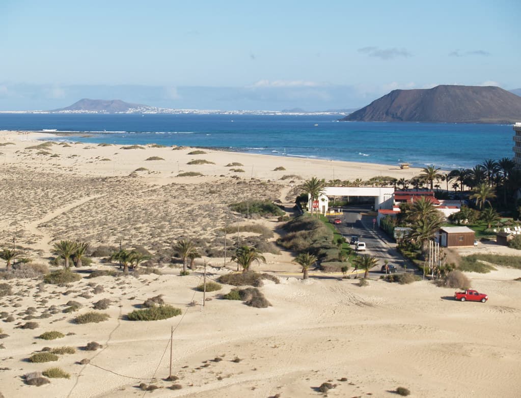 View to Los Lobos and Lanzarote
