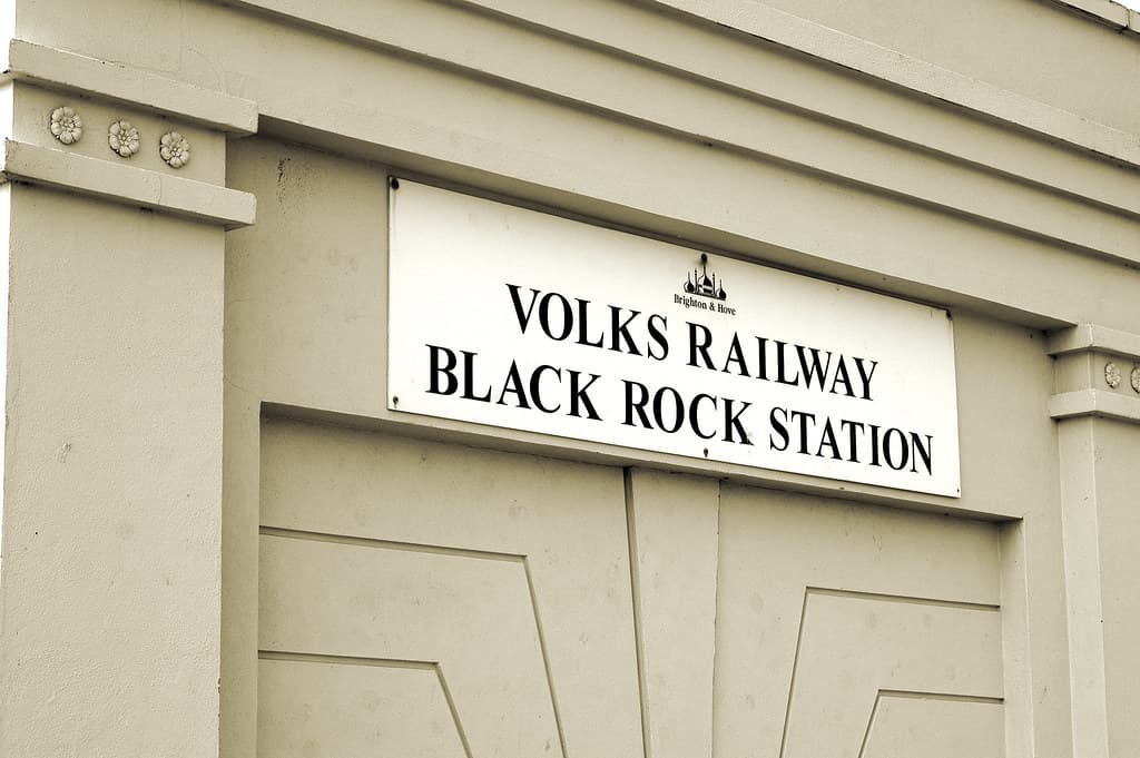 Brighton / East Sussex: Volk's Electric Railway. Black Rock Station
