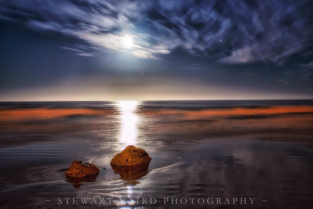 Moon and Earth