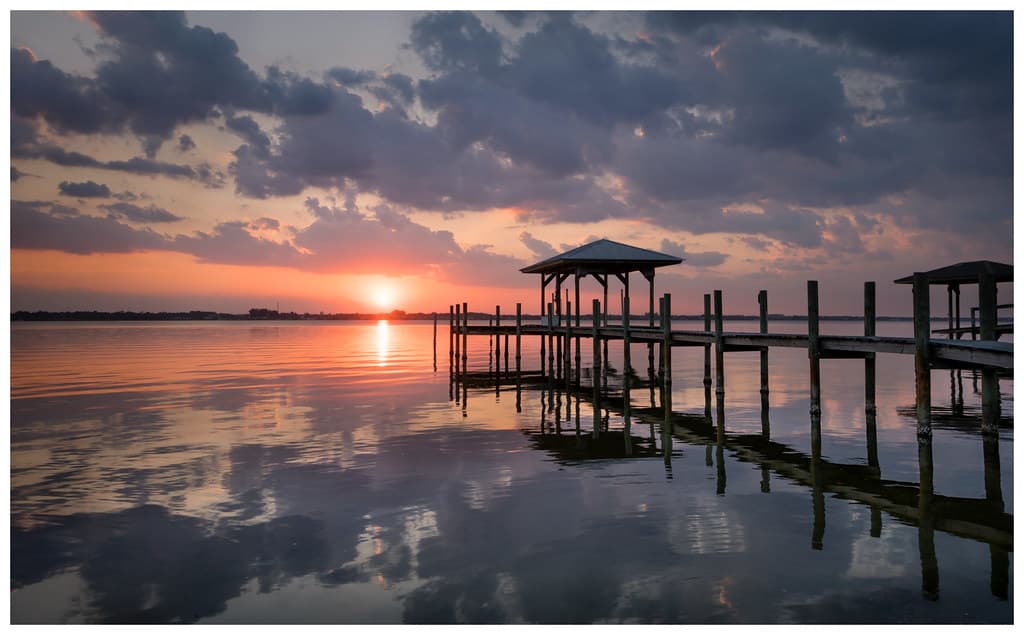 Boathouse on the Indian River Lagoon.