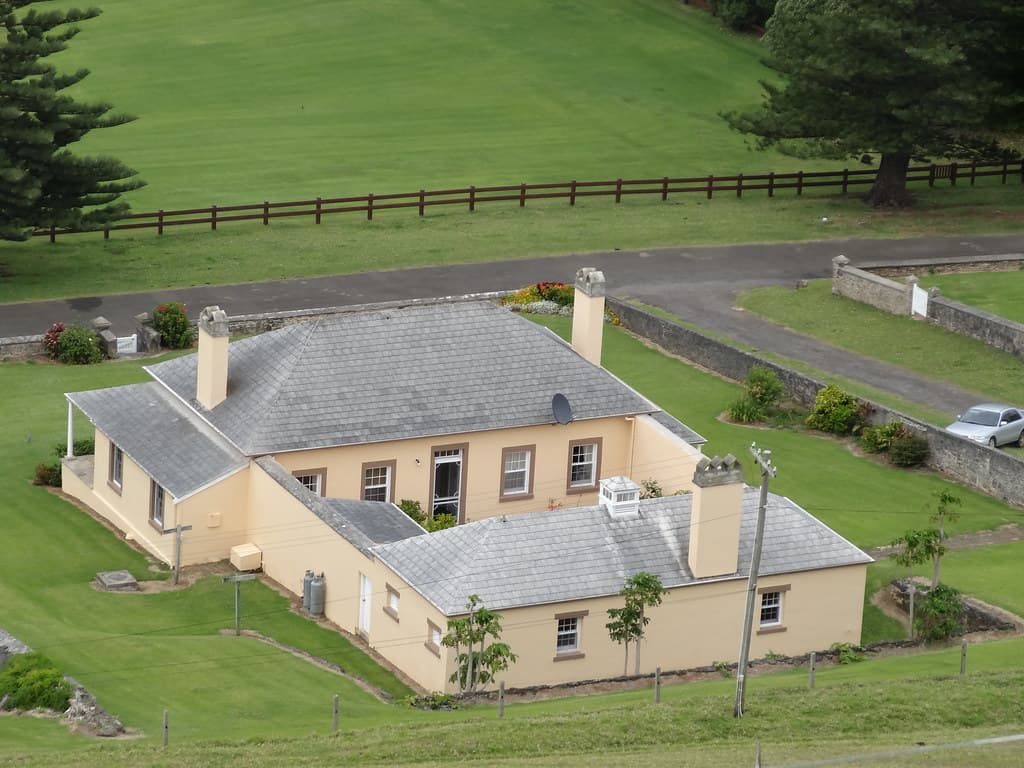 A Georgian built Officer's residence on Quality Row on Norfolk Island. This was officer accommodation during the violent convict era of the 1830s and 1840s.