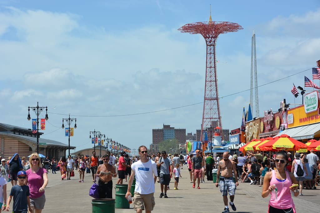 The Riegelmann Boardwalk in Coney Island