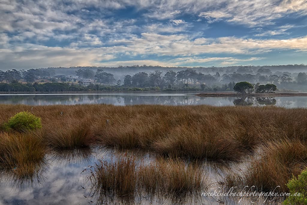 Morning mist over Lake Curalo